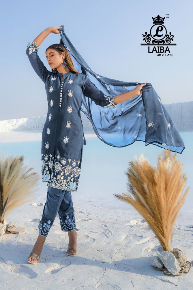 Laiba Am 129 New Designer Ethnic Wear Ready Made Suit Collection